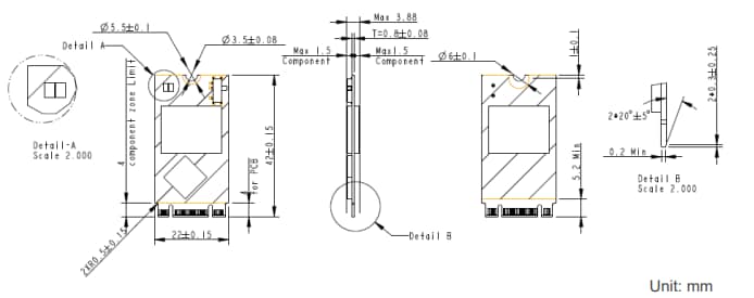 Mechanical Drawing - Apacer Technology Inc. SV250-M242 Solid State Drives (SSDs)